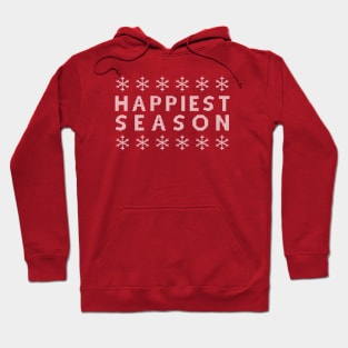 Happiest Season Ugly Sweater (White Text) Hoodie